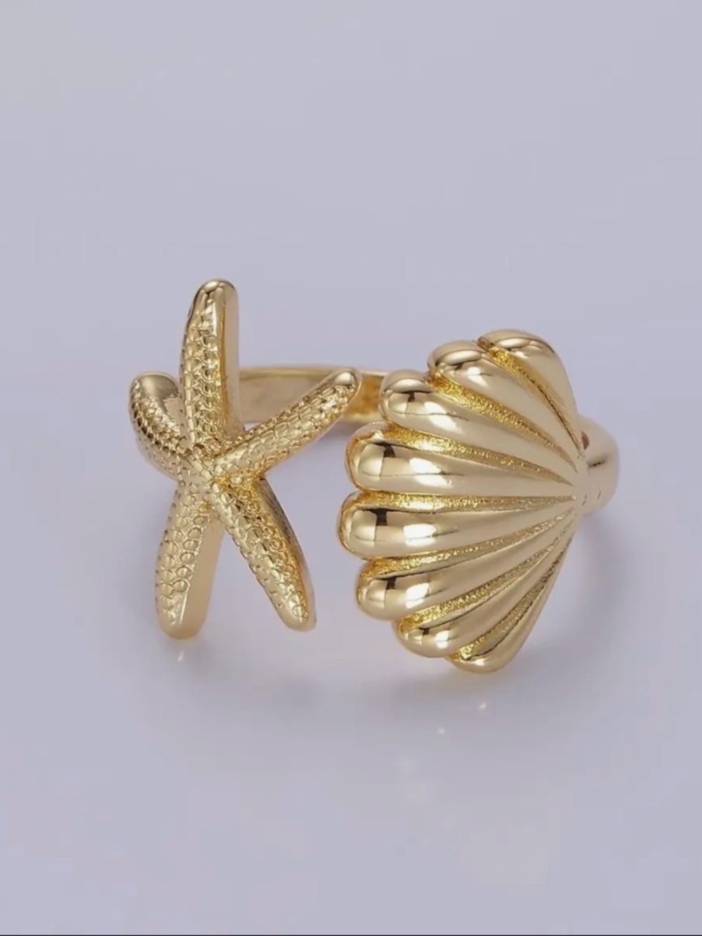 14K Gold Filled Ocean Open Ring (3307) - Picture 2 of 4